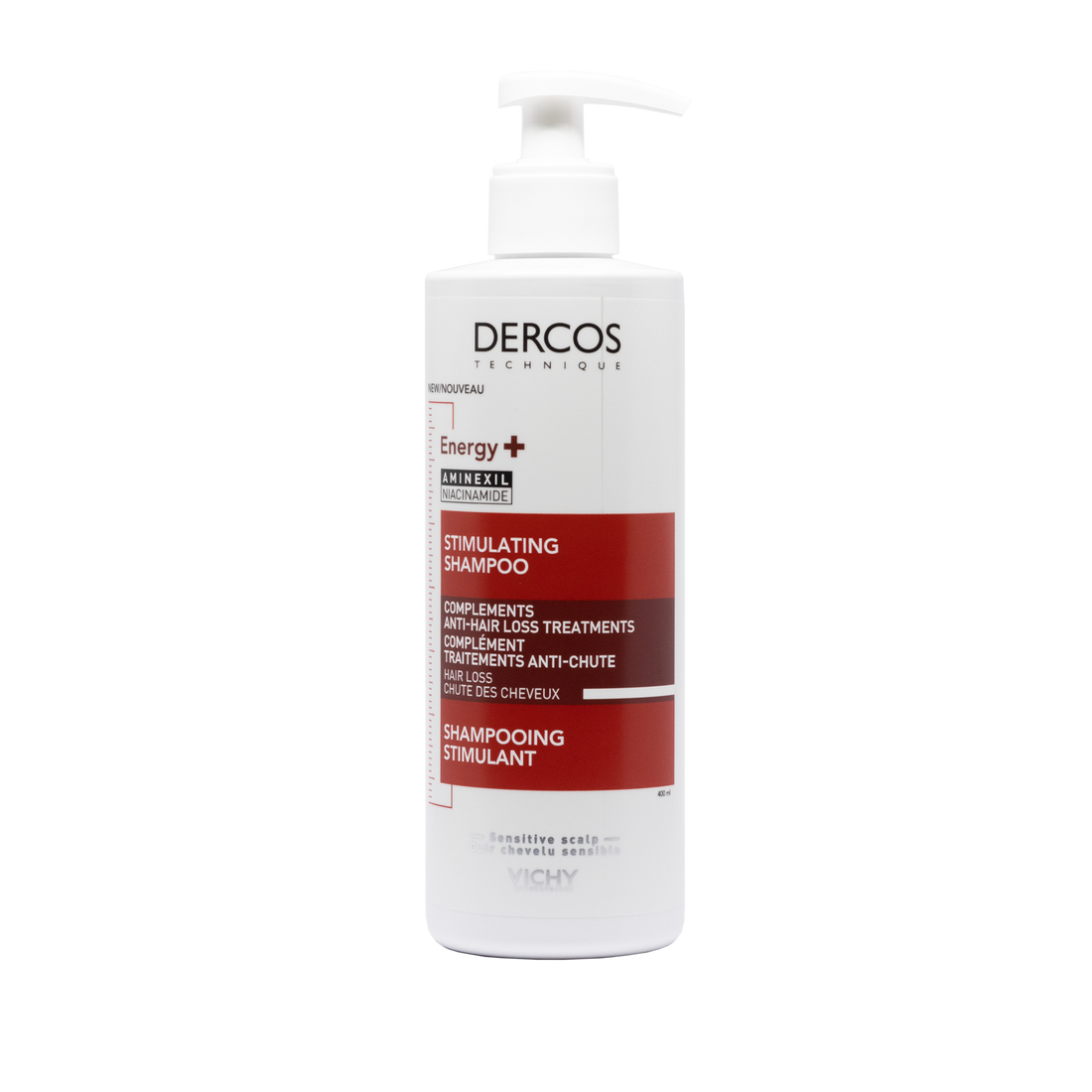 Dercos Stimulating Shampoo packshot on transparent background