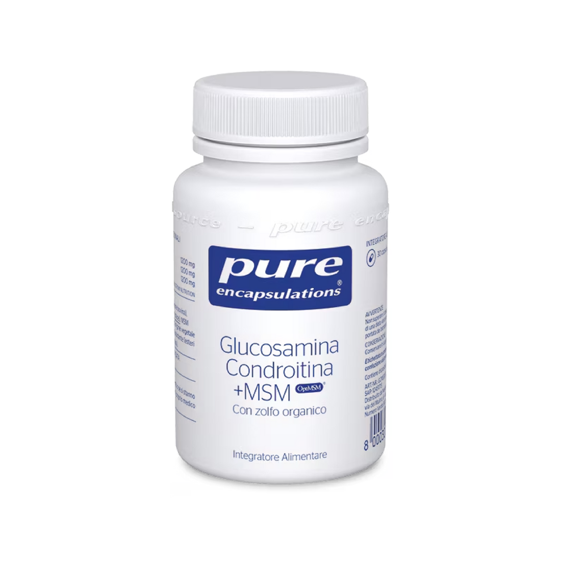 pure encapsulations - glucosamina, condroitina + MSM pack shot