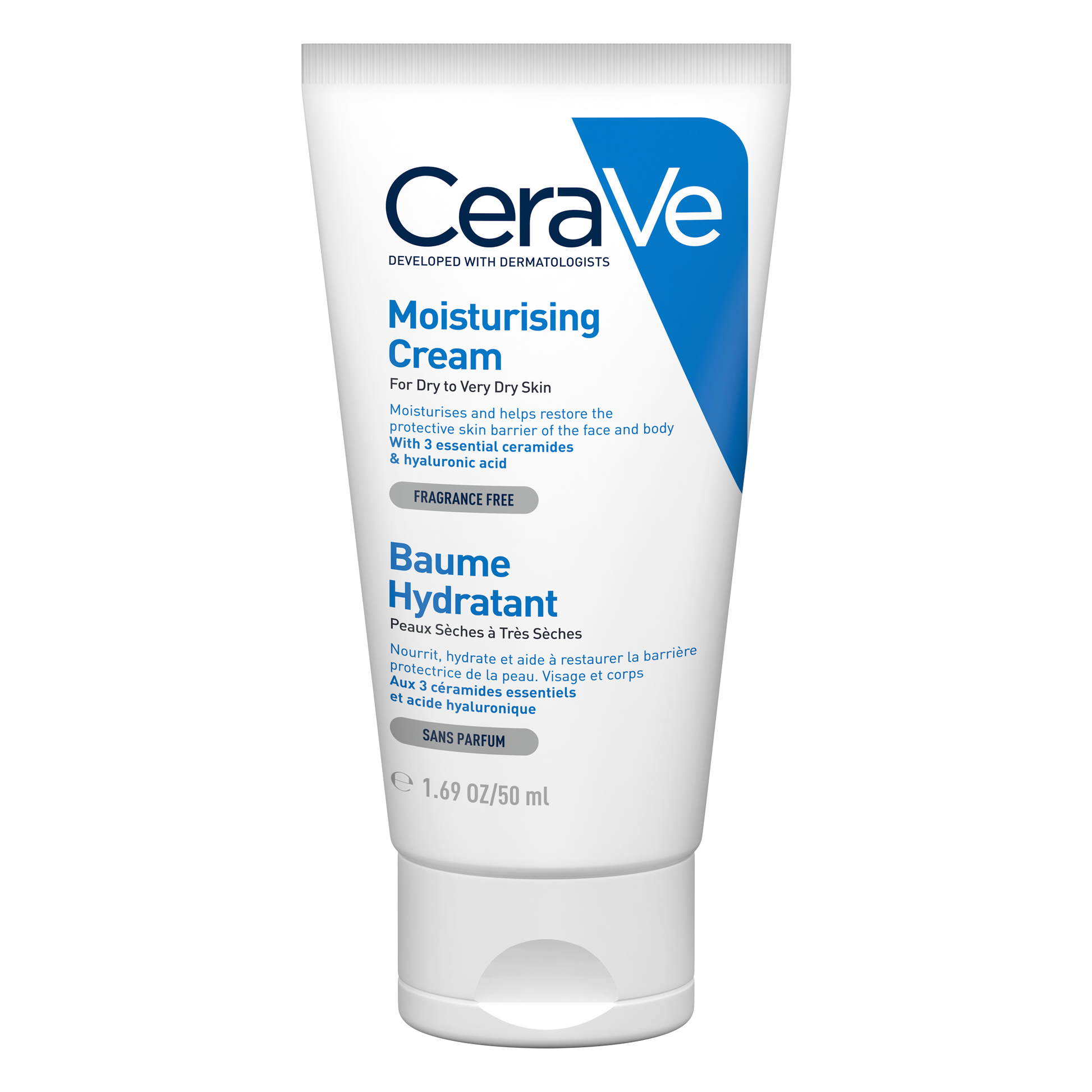 CeraVe Moisturising Cream 50ml on Transparent background