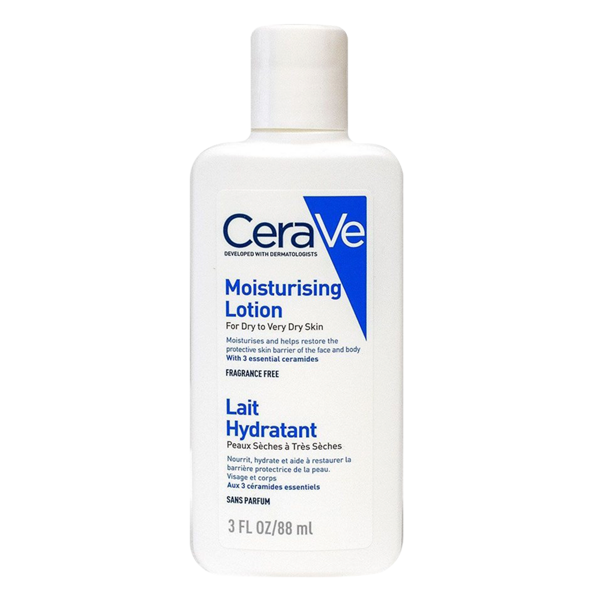 CeraVe Moisturising Lotion 88ml Front pack shot on transparent background