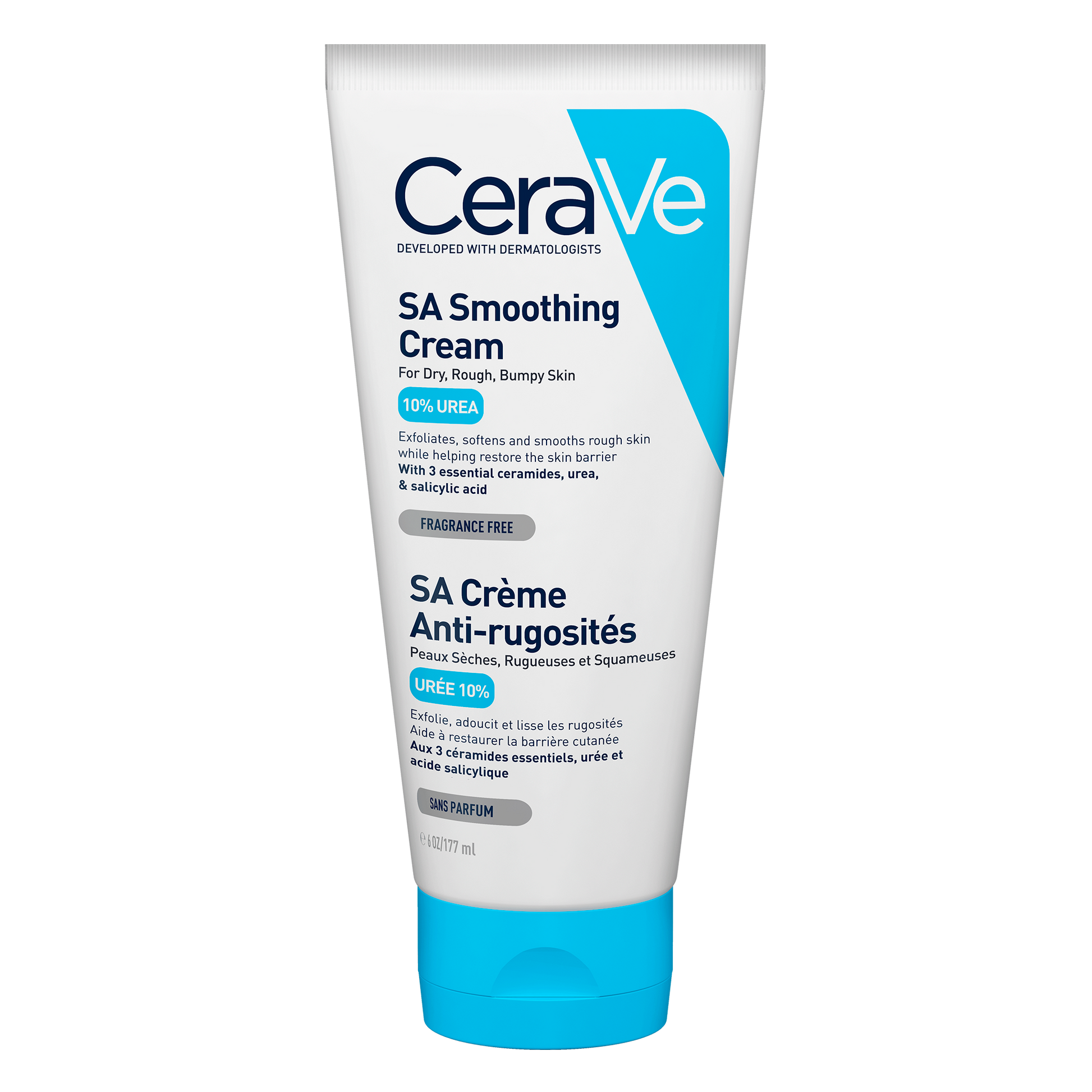 CeraVe Sa Smoothing Cream Front pack shot Transparent background