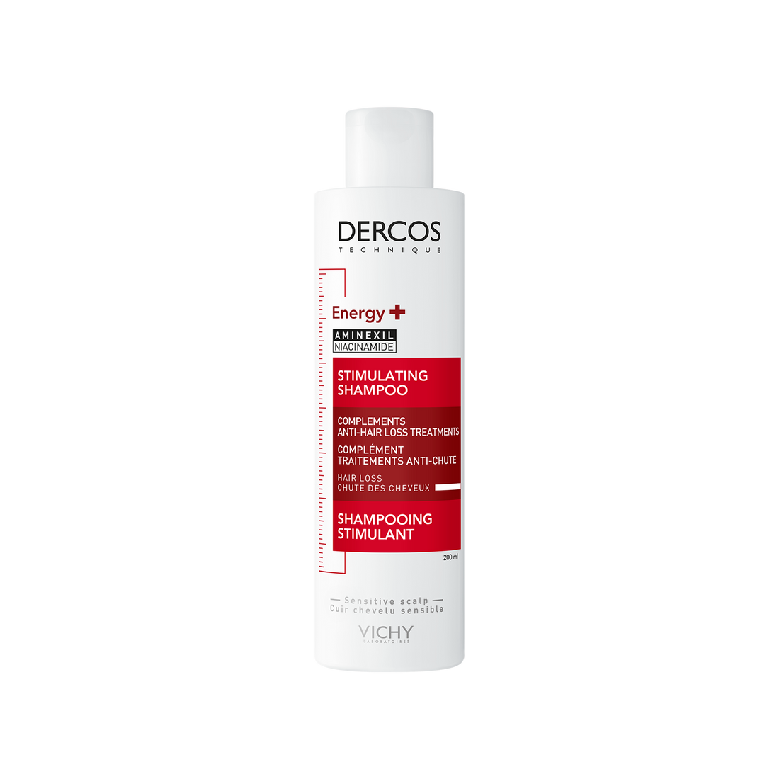 Dercos Stimulating Shampoo packshot on transparent background