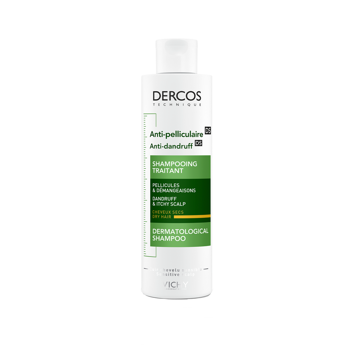 Dercos Anti Dandruff Dermatological Shampoo for Dry Hair on transparent background