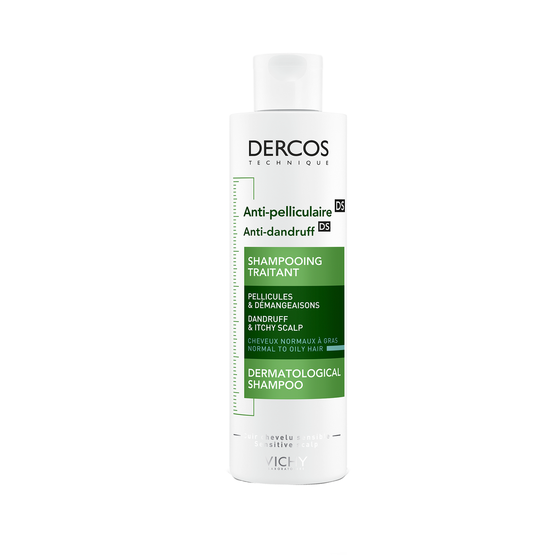 Dercos Anti Dandruff Dermatological Shampoo packshot on transparent background