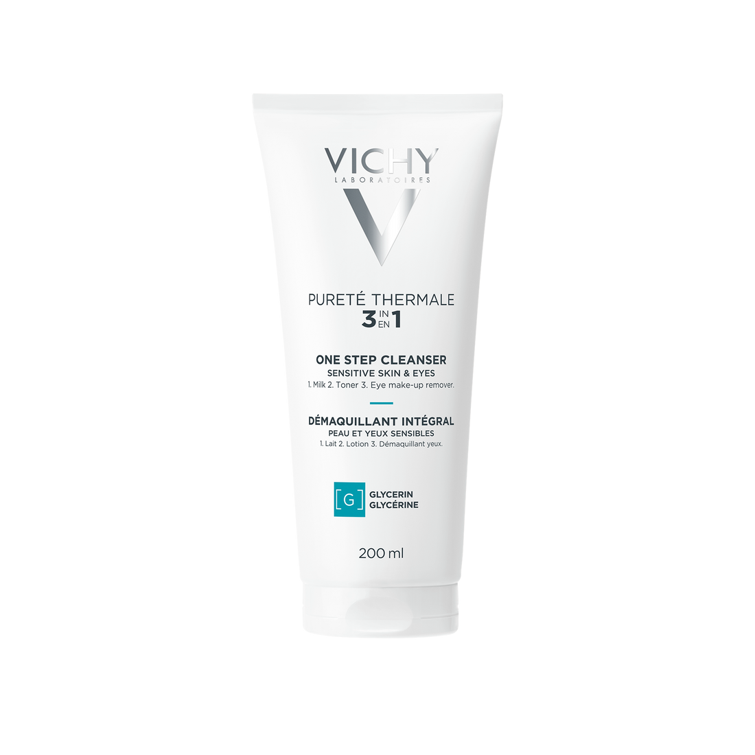 Vichy One Step Cleanser front pack shot on transparent background