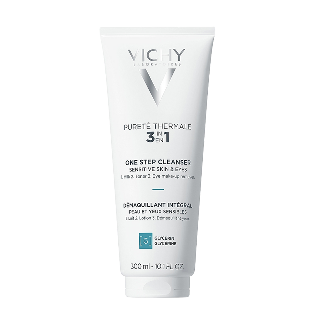 Vichy One Step Cleanser front pack shot on transparent background