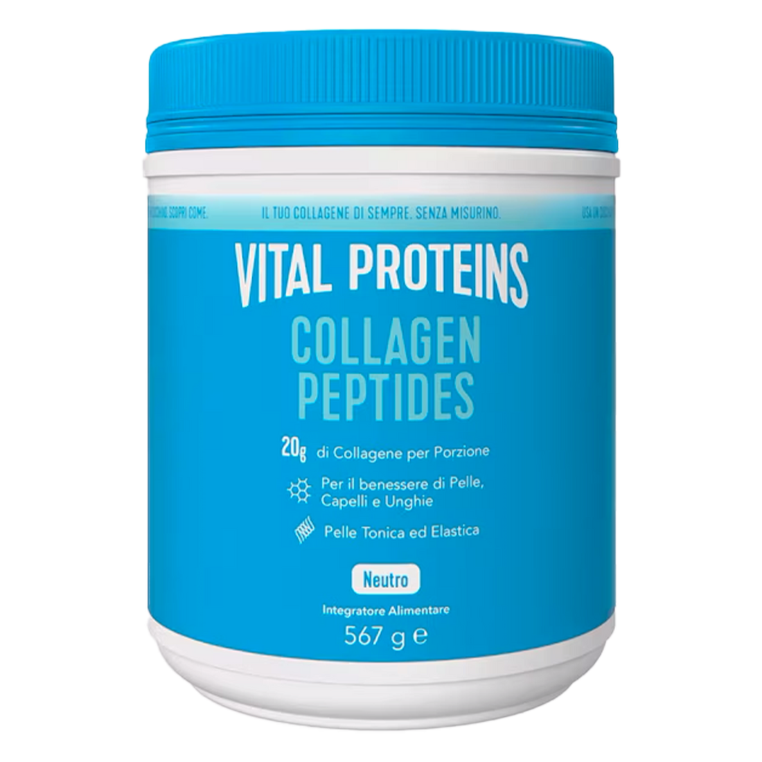 VITAL PROTEINS Collagen Peptides front pack shot on transparent background