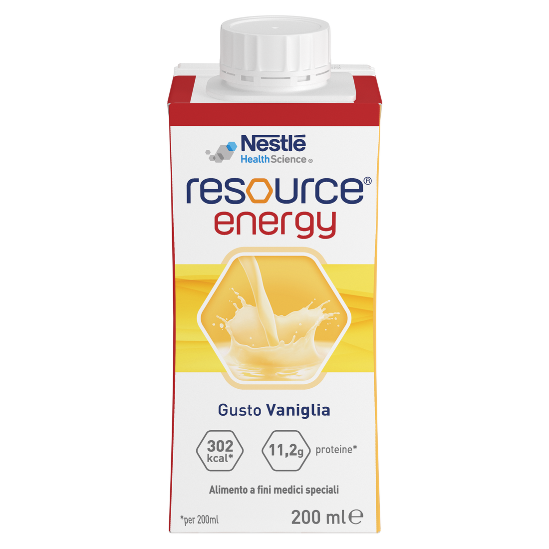 Nestle Resource Energy Vanilla Frontal Packshot, Transparent background