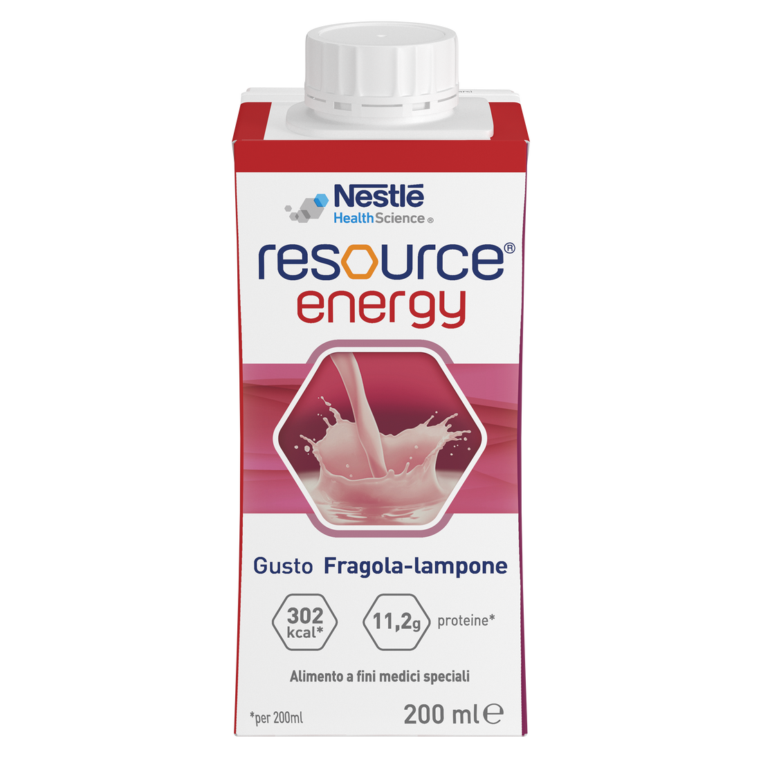 Front packshot Resource Energy 200ML Carton
