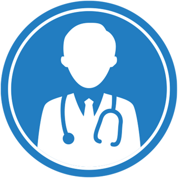 Doctor Icon in blue and white