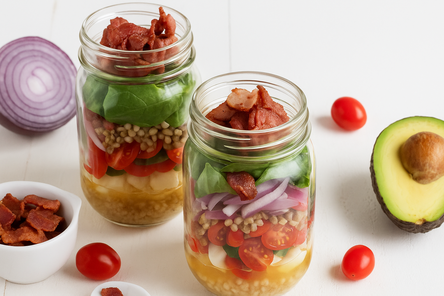 BLT Salad Jars ft. Vital Proteins Marine Collagen