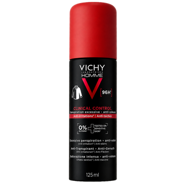 Vichy Deodorant Anti-Perspirant Clinical Control 96hr Spray For Men 125ml