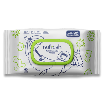 Nufresh Antibacterial Wipes – 60 Sheets/Pack