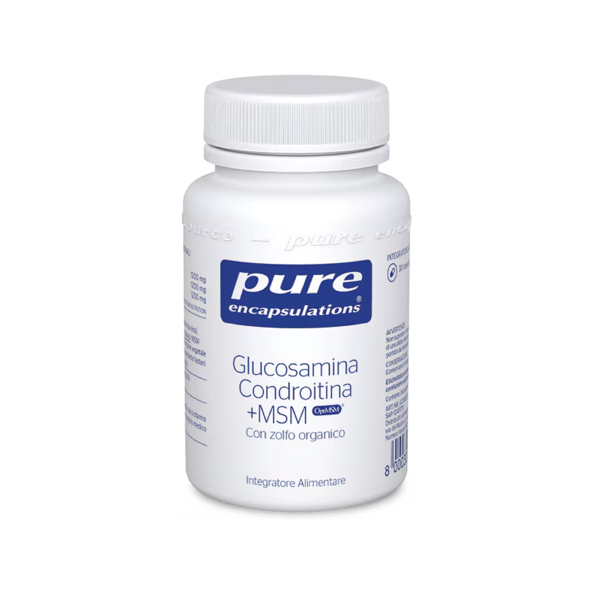 pure encapsulations - glucosamina, condroitina + MSM pack shot