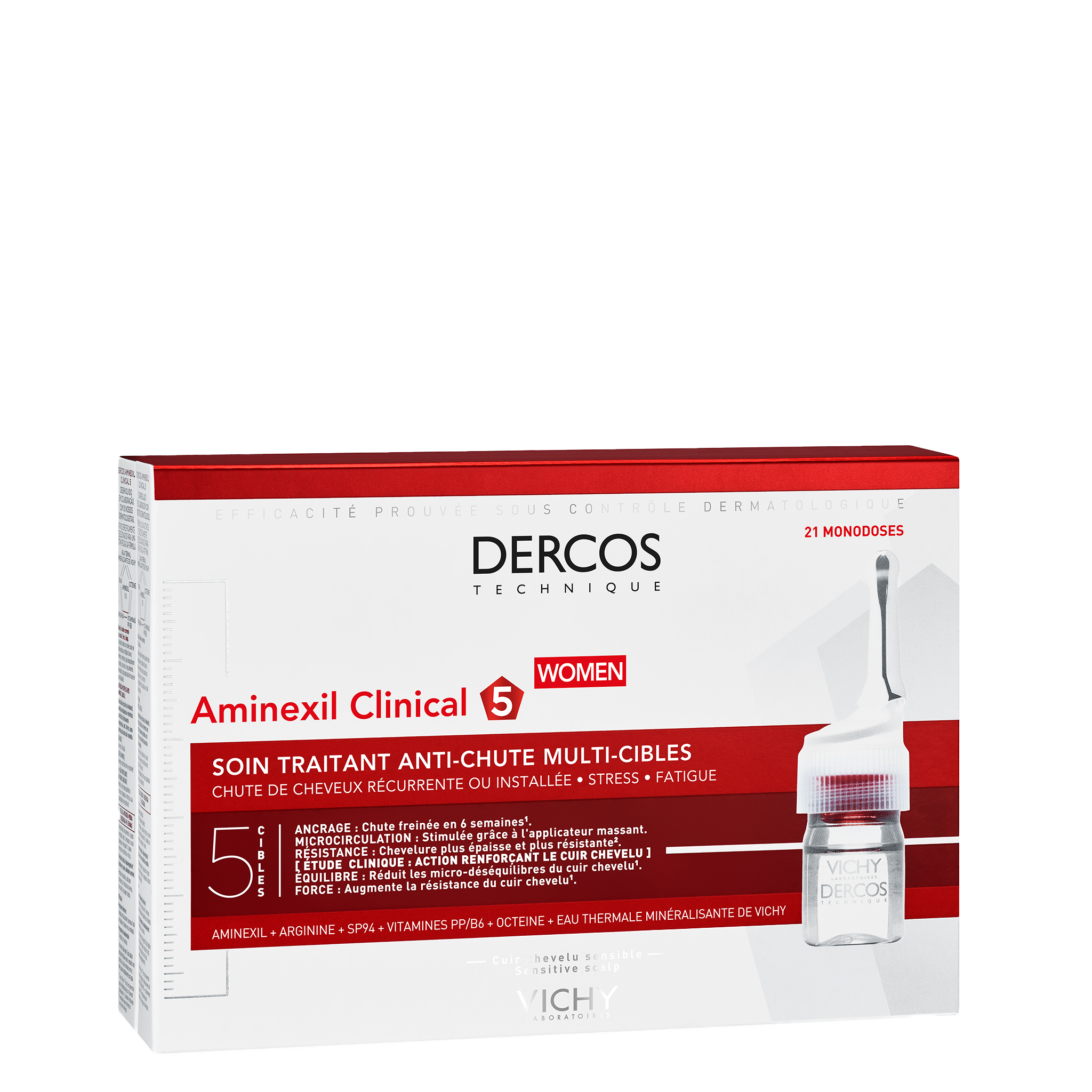 Dercos Aminexil Clinical 5 Anti-Hairloss Ampoules Women x21