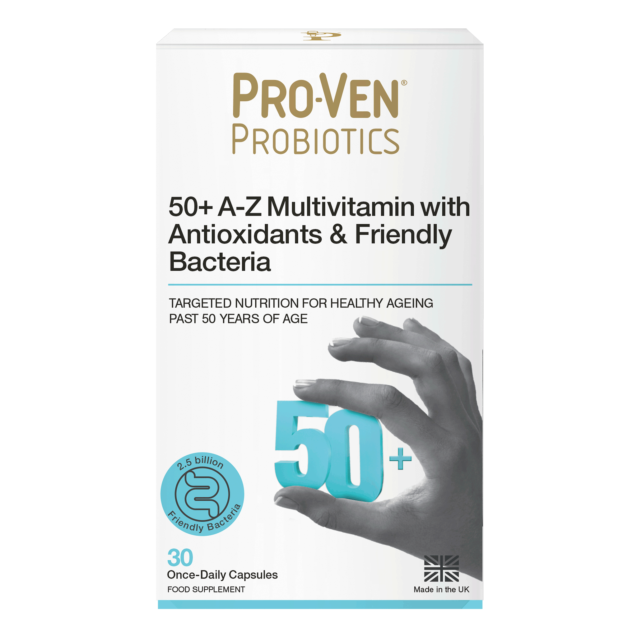 Pro-Ven 50+ A-Z Multivitamin with Probiotics Acidophilus & Bifidus