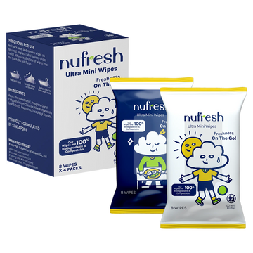 Nufresh Ultra Mini Wipes - 8 sheets/pack x 4