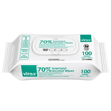 Virox 70% Isopropyl Alcohol Wipes – 100 Sheets/Pack
