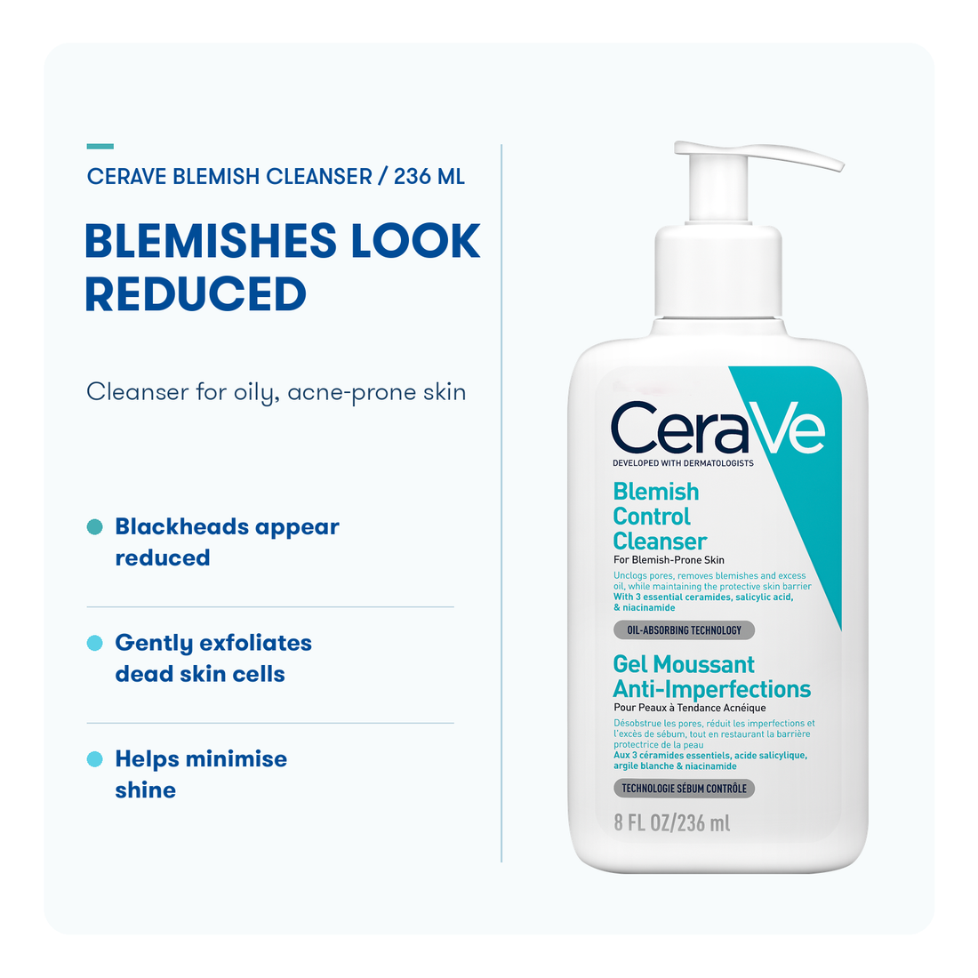 CeraVe Blemish Control Cleanser - Acne Prone 236ml