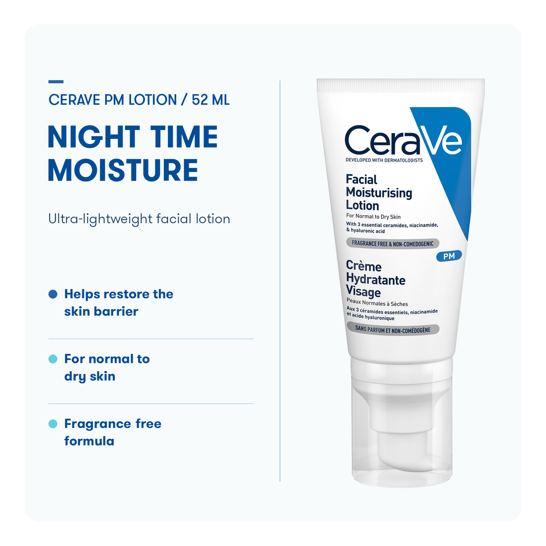 CeraVe Moisturising Facial Lotion PM 52ml