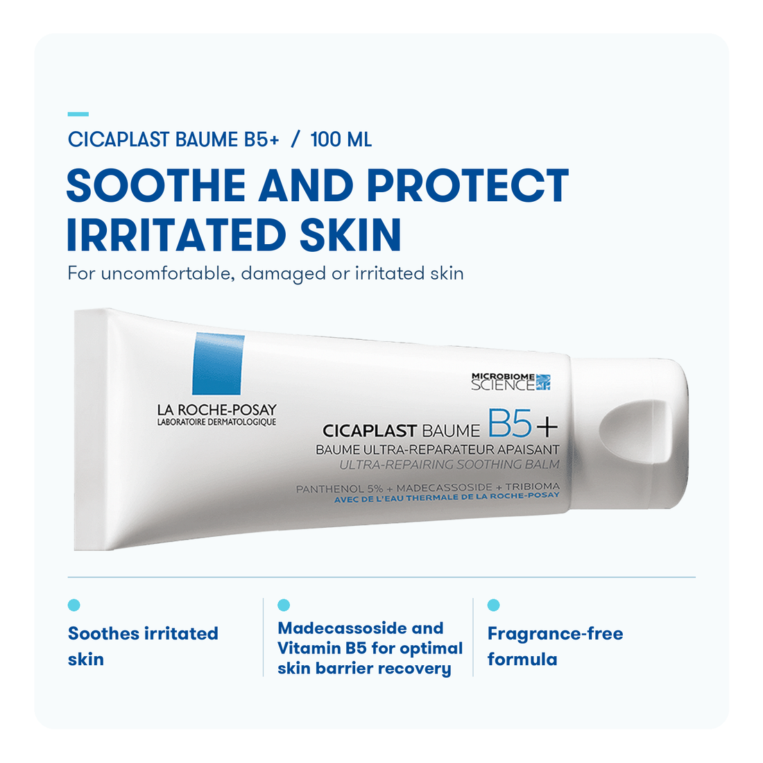 La Roche Posay Cicaplast Baume B5+ packshot on transparent background