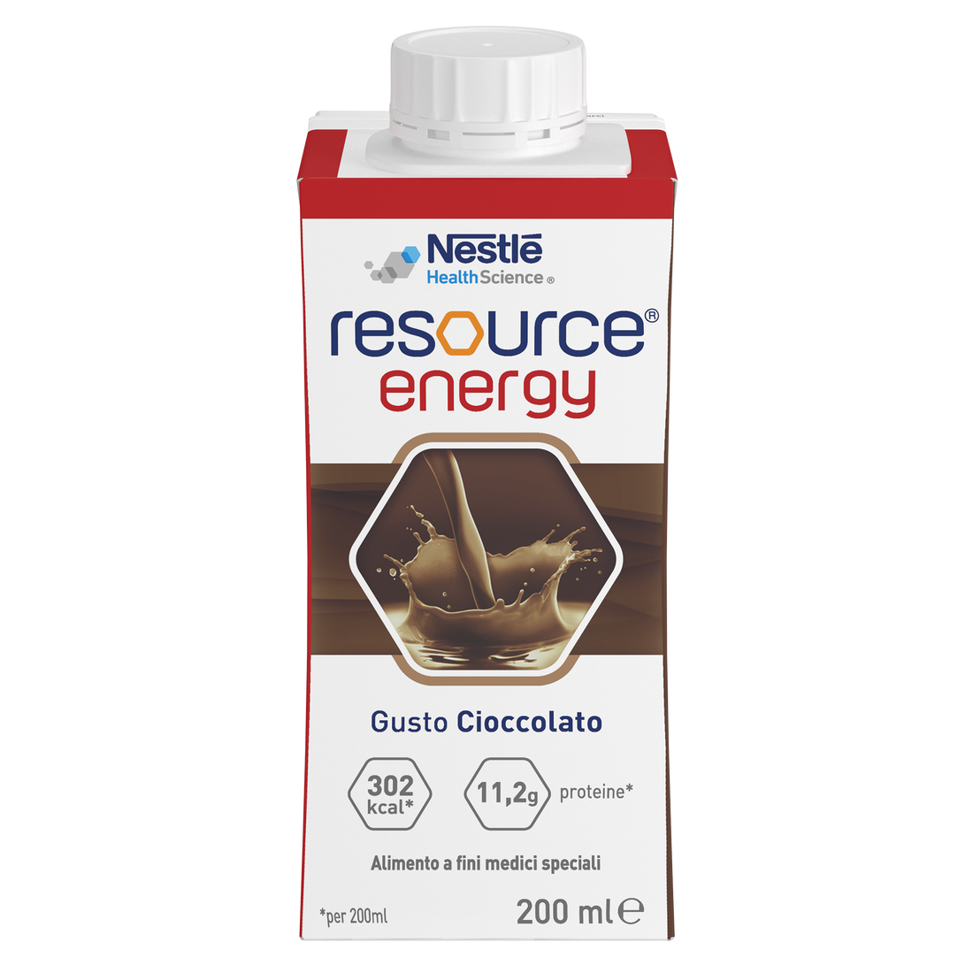 Nestle Resource Energy Chocolate Flavour Front Pack shot transparent background