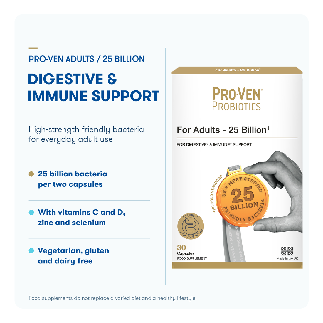 Pro-Ven Probiotics for Adults - 25 Billion