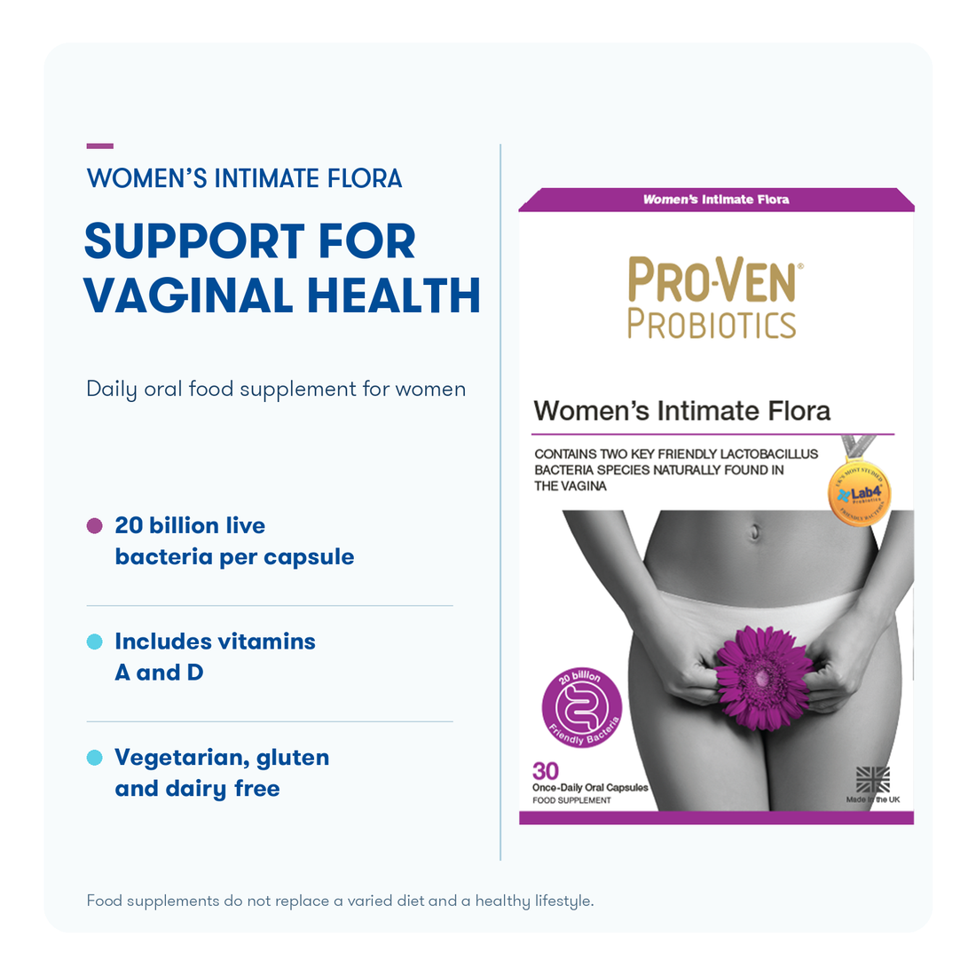 Pro-Ven Probiotics Women's Intimate Flora 30 Capsules