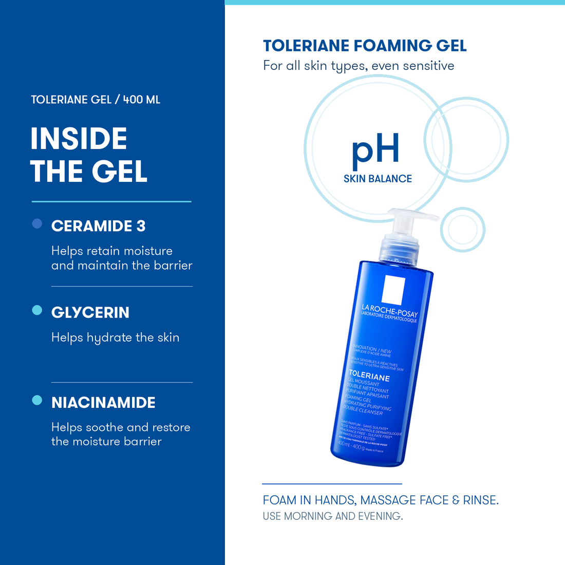 La Roche-Posay Toleriane Foaming Gel 400ml