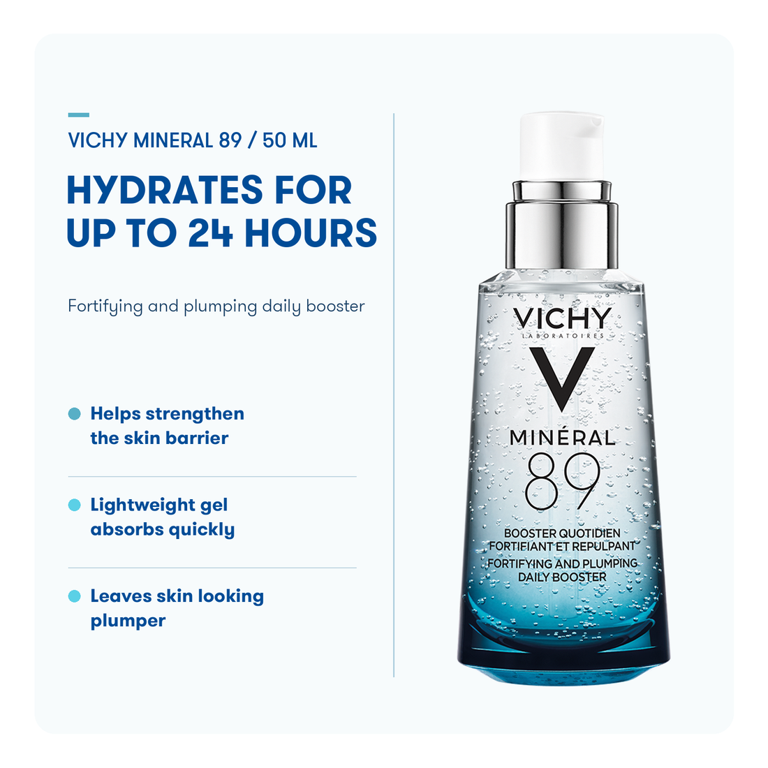 Vichy Mineral 89 Fortifying and Plumping Daily Booster 50ml